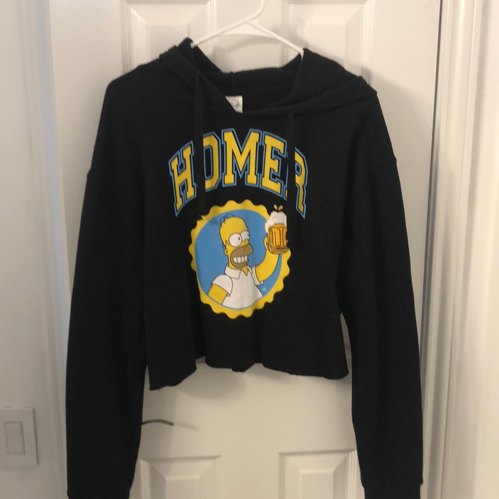 Simpsons Homer Cropped Sweatshirt